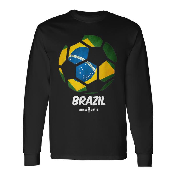 Best Brazil Soccer Ball Flag Brazilian Futbol Fan Long Sleeve T-Shirt Gifts ideas