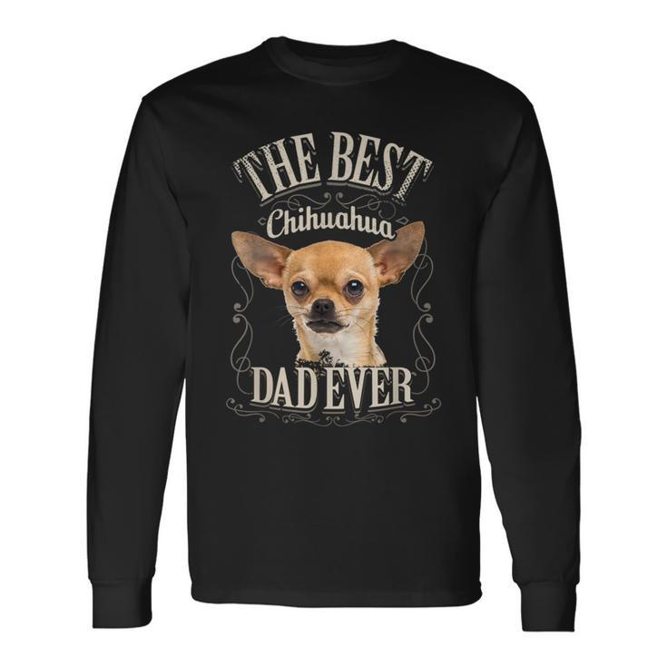 Best Chihuahua Papa Aller Chihua Dog Vintage Long Sleeve T-Shirt