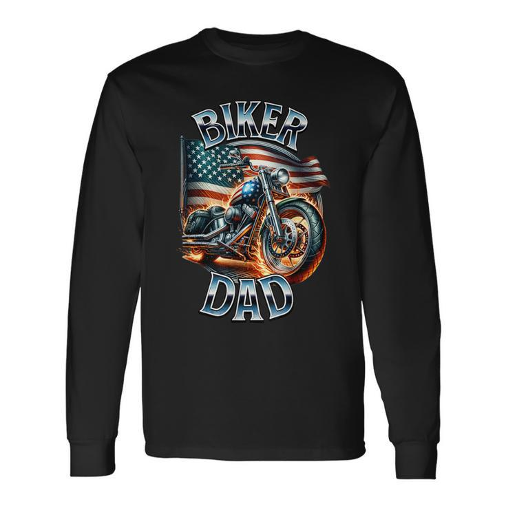 Best Dad Motorcycle Freedom Father's Day Great Idea Long Sleeve T-Shirt