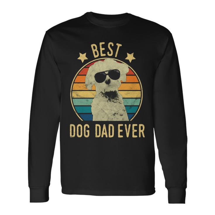 Best Dog Dad Ever Maltese Father's Day Long Sleeve T-Shirt