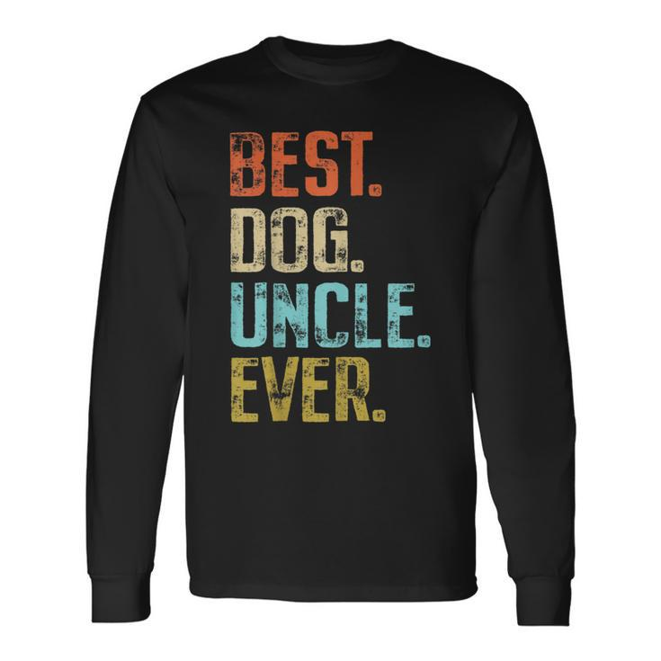 Best Dog Uncle Ever Vintage Dog Lover Long Sleeve T-Shirt