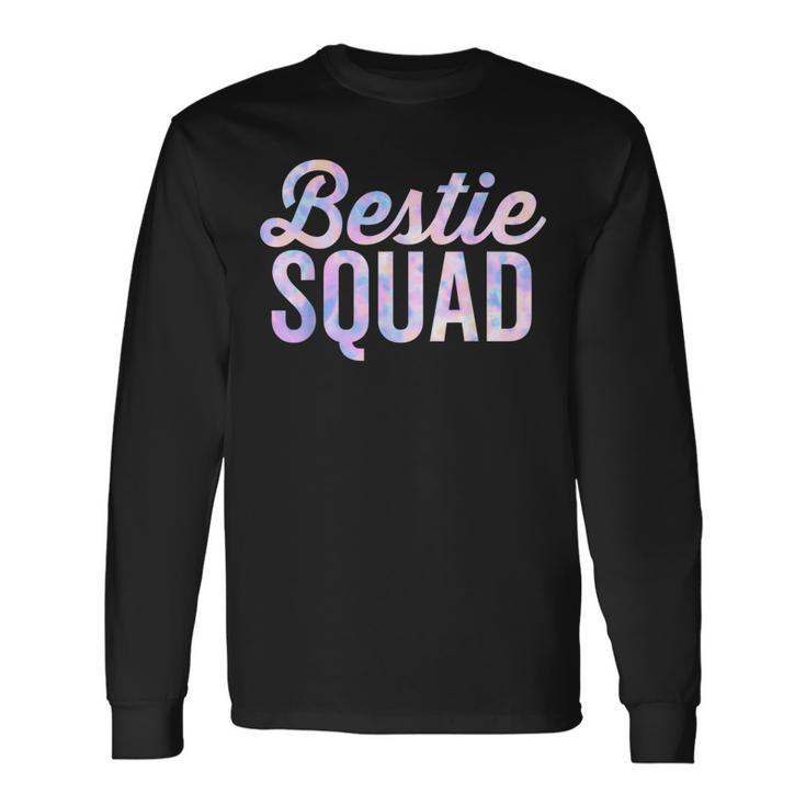 Best Friend Matching Bestie Squad Bff Cute Tie Dye Sleepover Long Sleeve T-Shirt