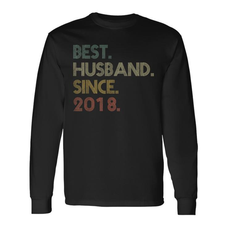 Best Husband Since 2018 Epic Couple 6Th Wedding Anniversary Long Sleeve T-Shirt