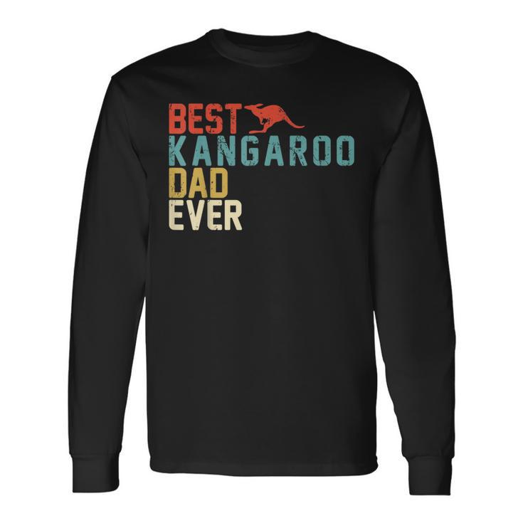 Best Kangaroo Dad Ever Retro Vintage Long Sleeve T-Shirt