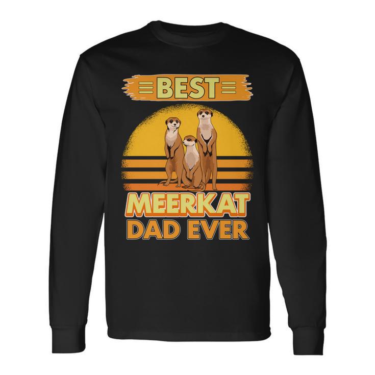 Best Meerkat Dad Ever Papaatertag Erdmännchen Langarmshirts Geschenkideen