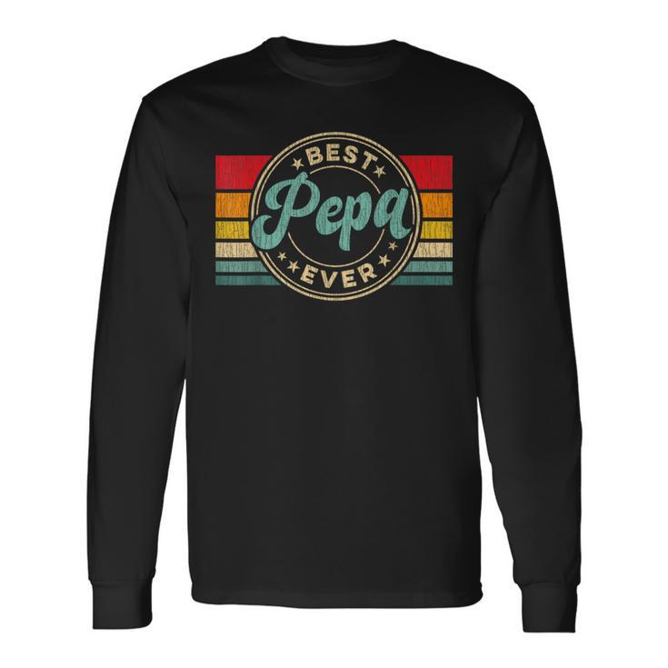 Best Pepa Ever Vintage Retro Father's Day Long Sleeve T-Shirt