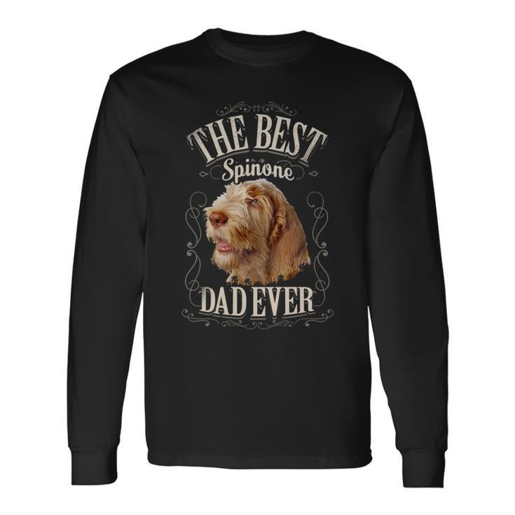 Best Spinone Dad Ever Italian Spinone Dog Vintage Long Sleeve T-Shirt