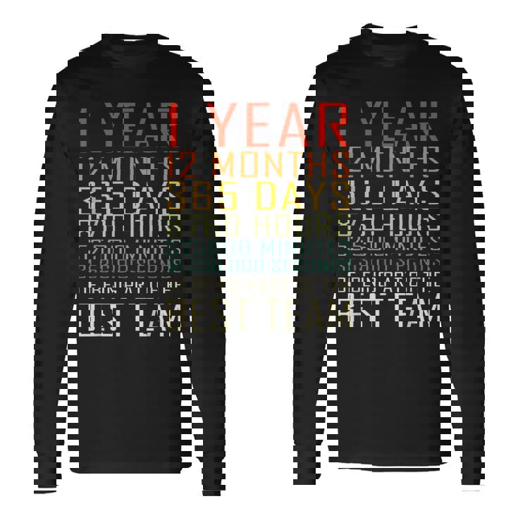 Best Team Vintage Work Anniversary 1 Years Employee Long Sleeve T-Shirt