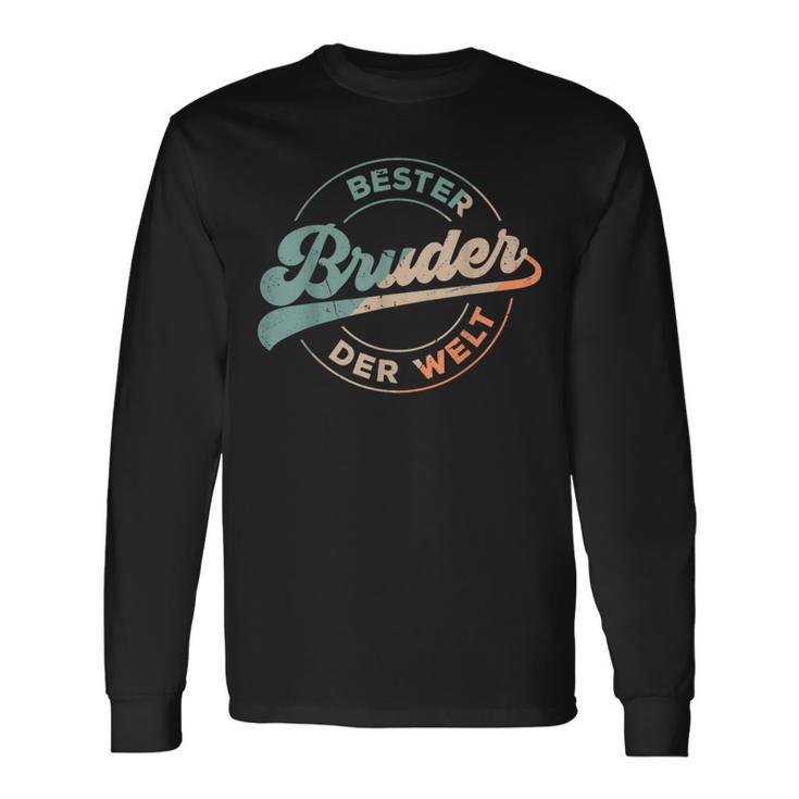 Bester Bruder Der Welt Retro Father's Day Brotherintage S Langarmshirts Geschenkideen