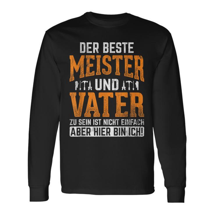 With Bester Meister Und Fater Handwerker Papa Meister Langarmshirts Geschenkideen