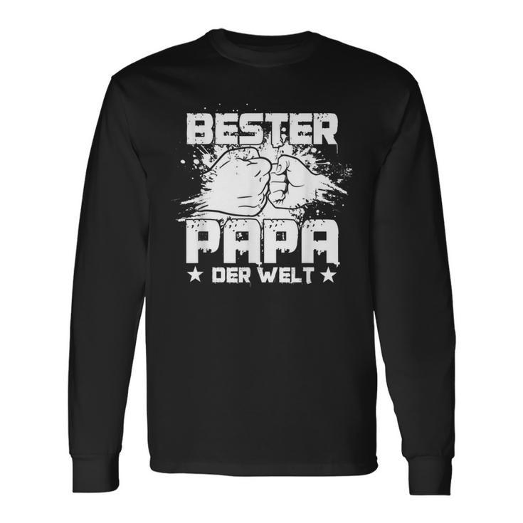 Bester Papa Der Welt Fist Greeting Langarmshirts Geschenkideen