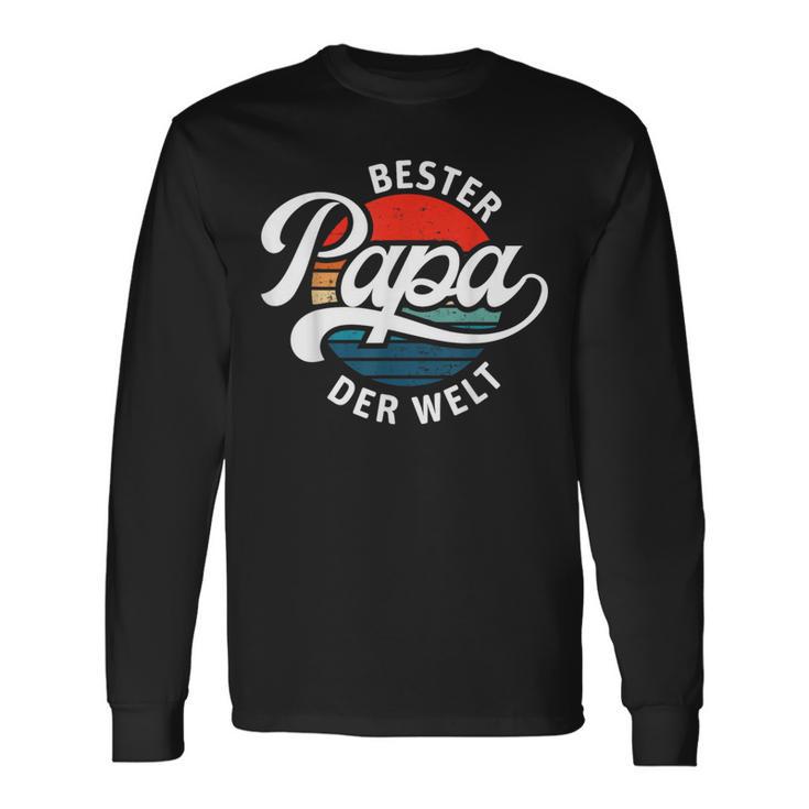 “Bester Papa Der Welt” Retrointage Saying Father's Day Langarmshirts Geschenkideen