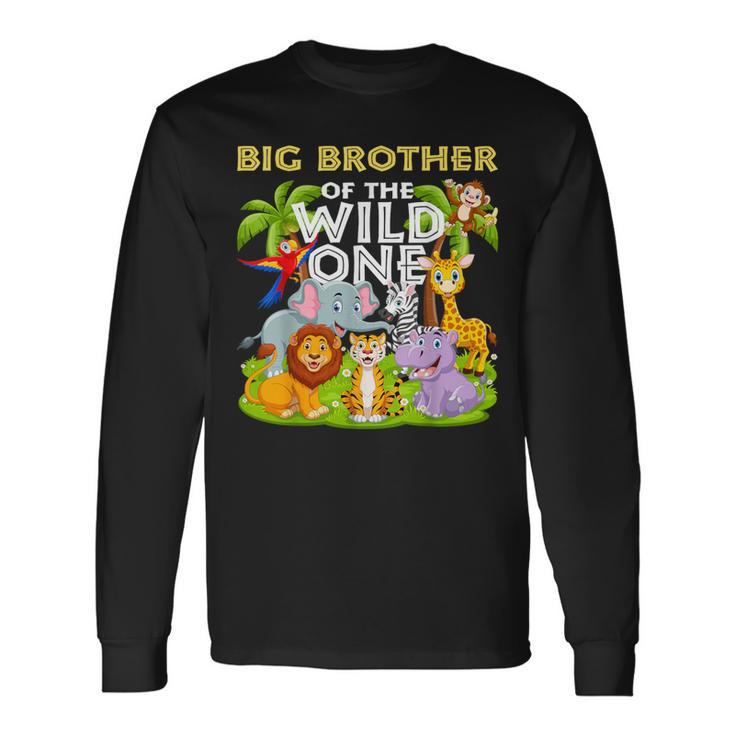 Big Brother Of The Wild One Birthday Animal Safari Jungle Long Sleeve T-Shirt