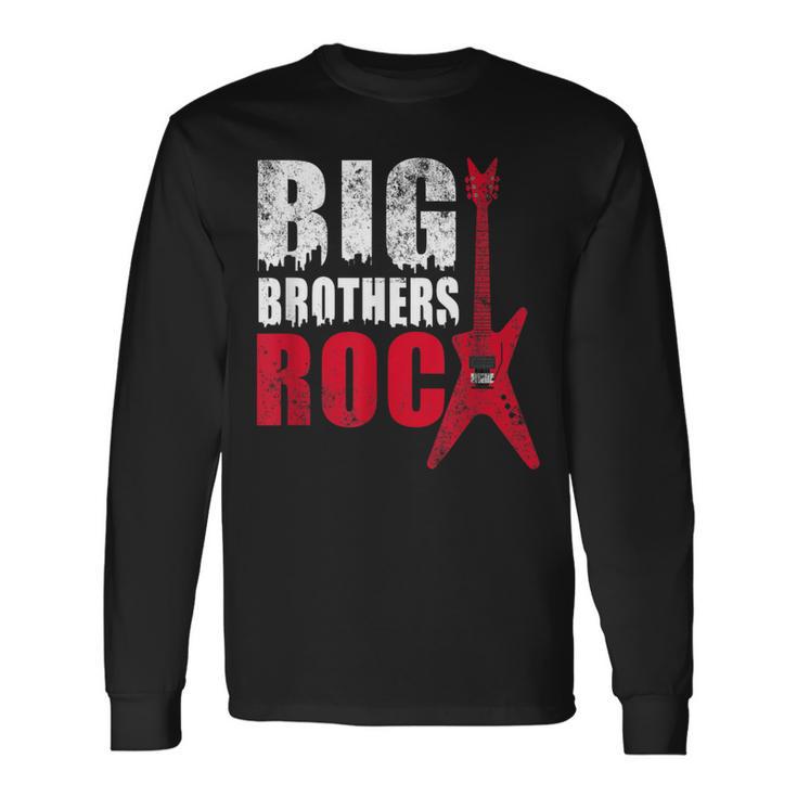 Big Brothers Rock Toddler & Adult Big Brother Long Sleeve T-Shirt