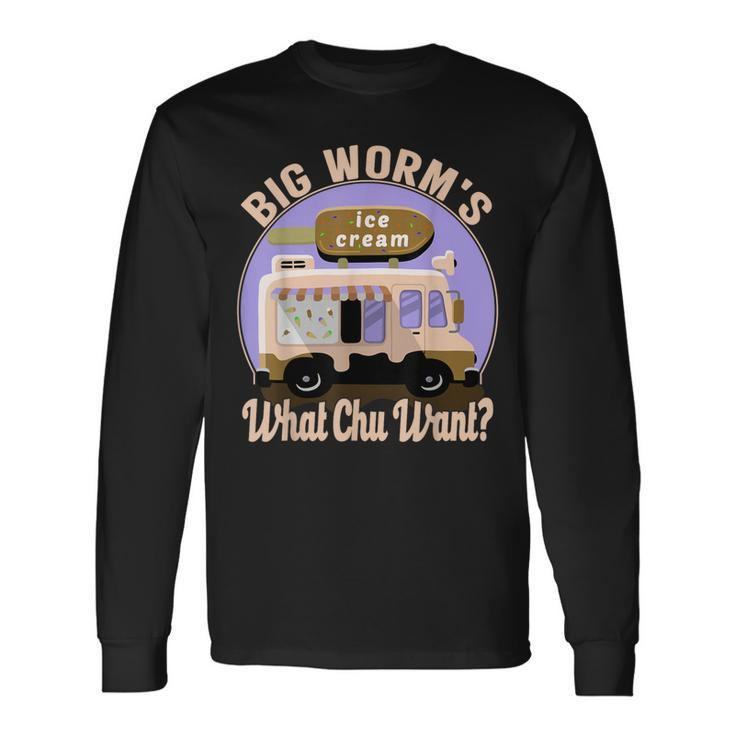 Big Worms Ice Cream Long Sleeve T-Shirt