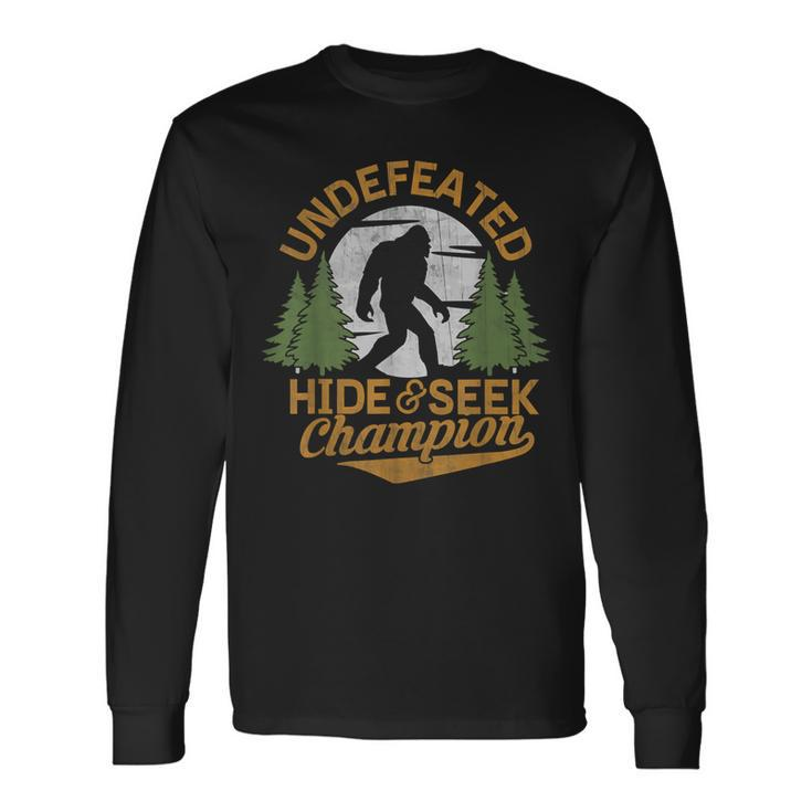 Bigfoot Hide And Seek Champion Sasquatch Stuff Men Long Sleeve T-Shirt Gifts ideas