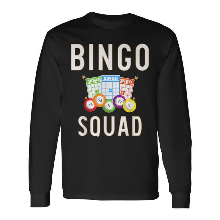 Bingo Squad Bingo Card Player Long Sleeve T-Shirt