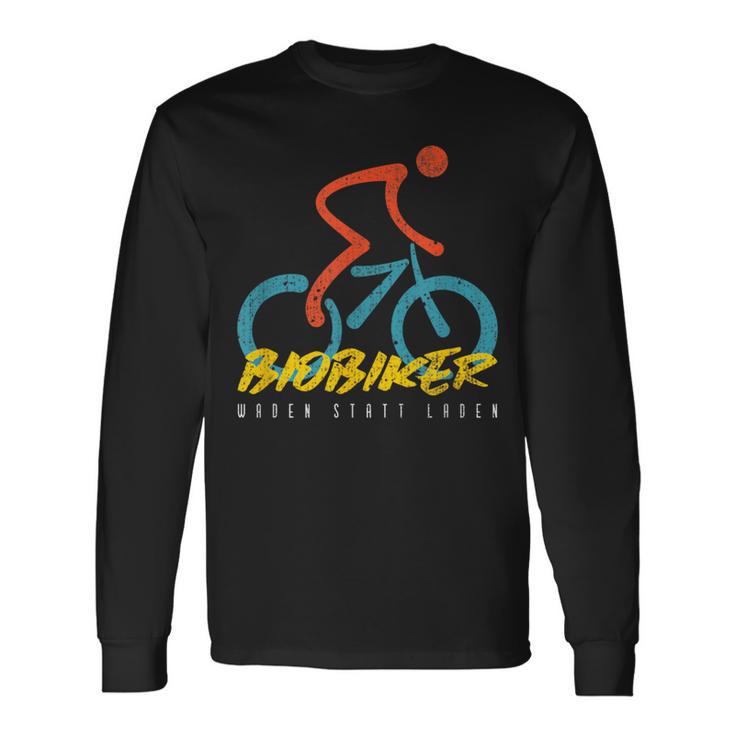 Biobiker Waden Statt LadenGegen E-Bike Bicycle Mtb Cycling Langarmshirts Geschenkideen