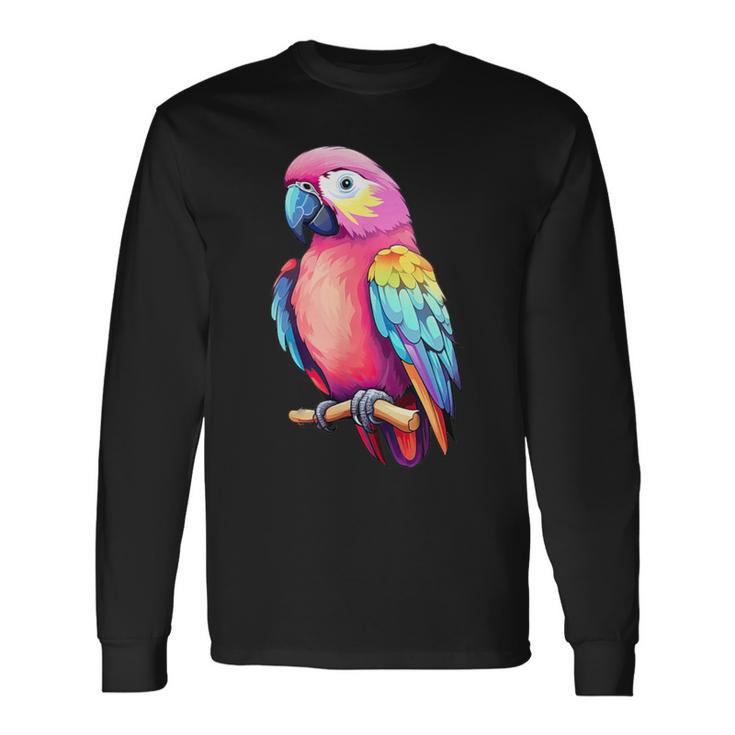 Bird Colourful Parrot Blue Langarmshirts Geschenkideen