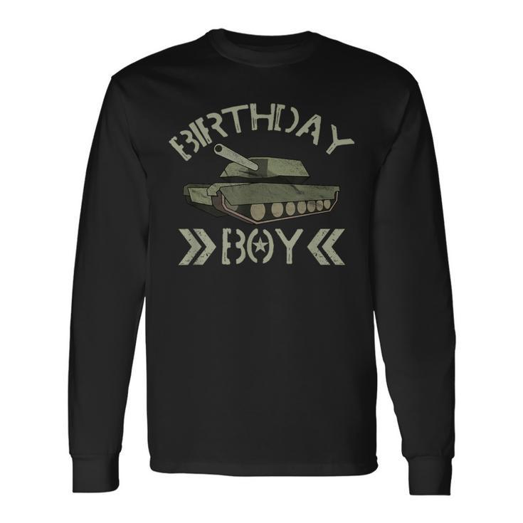 Birthday Army Party Army Decorations Boys Birthday Party Long Sleeve T-Shirt