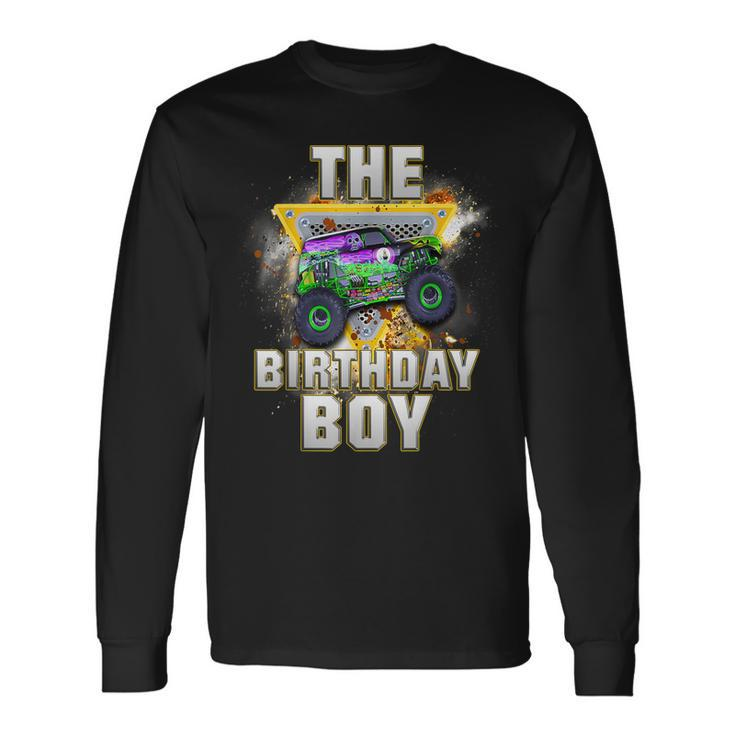 The Birthday Boy Monster Truck Family Matching Long Sleeve T-Shirt