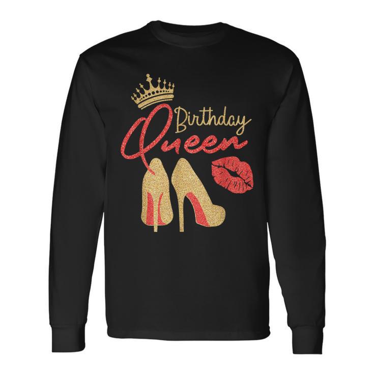 Birthday Queen Happy Birthday Quote Girls Women Long Sleeve T-Shirt