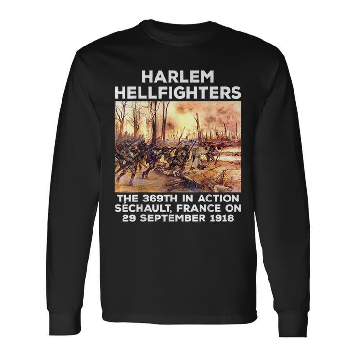 Black Military History Usa Black History Harlem Hellfighters Long Sleeve T-Shirt