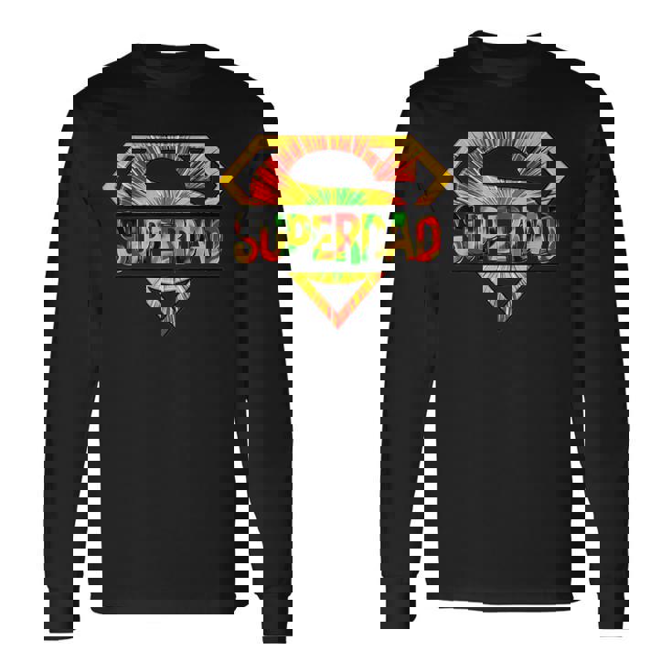 Black Super Dad Family Junenth Freedom 1865 Fathers Day Long Sleeve T-Shirt