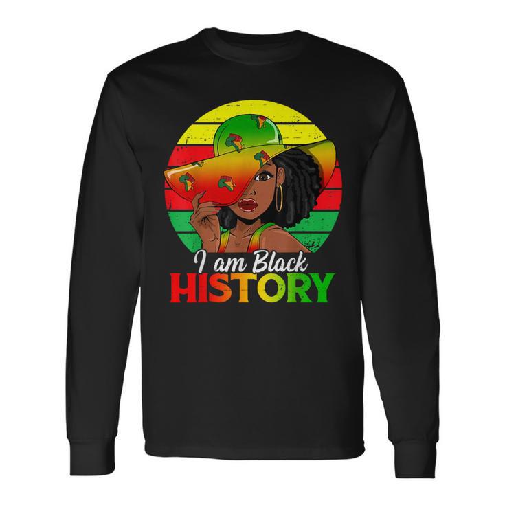 I Am Black History African American Black Pride Black Girls Long Sleeve T-Shirt