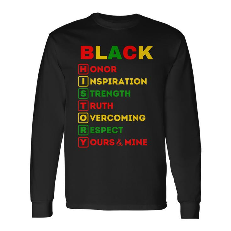 Black History Definition Cool Black History Month Long Sleeve T-Shirt