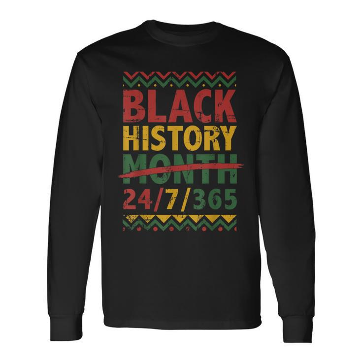 Black History Month 247365 With African Flag Long Sleeve T-Shirt