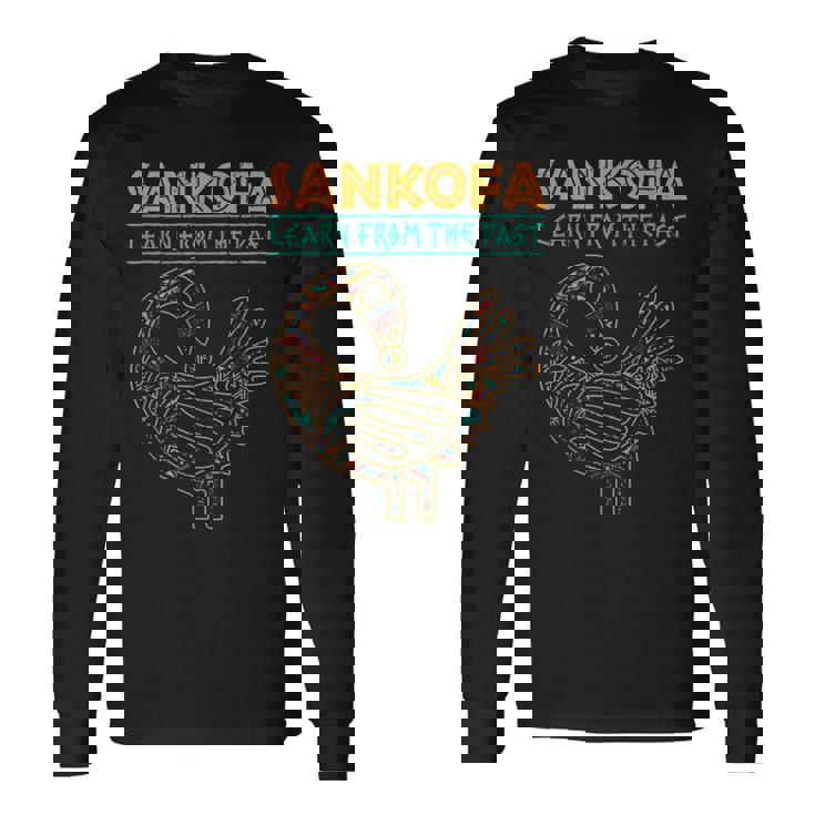 Black History Sankofa African Bird Junenth Long Sleeve T-Shirt