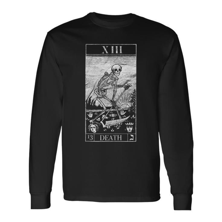 Blackcraft The Grim Reaper Vintage Death Tarot Card Long Sleeve T-Shirt