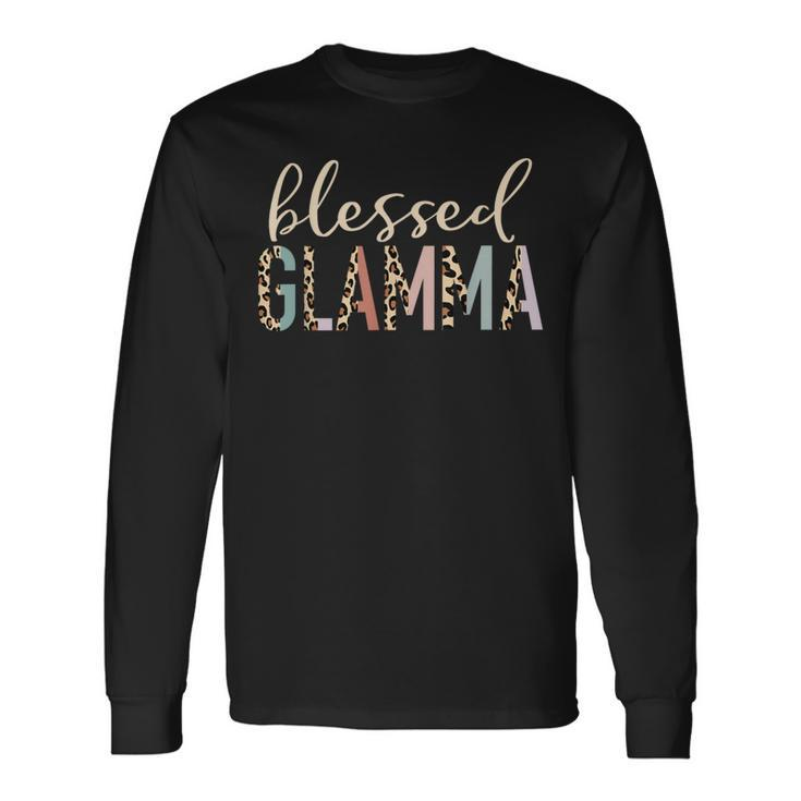 Blessed Glamma Cute Leopard Print Long Sleeve T-Shirt