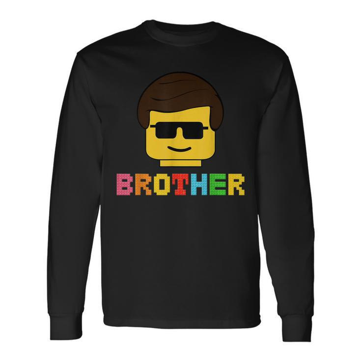 Block Brick Building Brother Master Builder Matching Family Long Sleeve T-Shirt