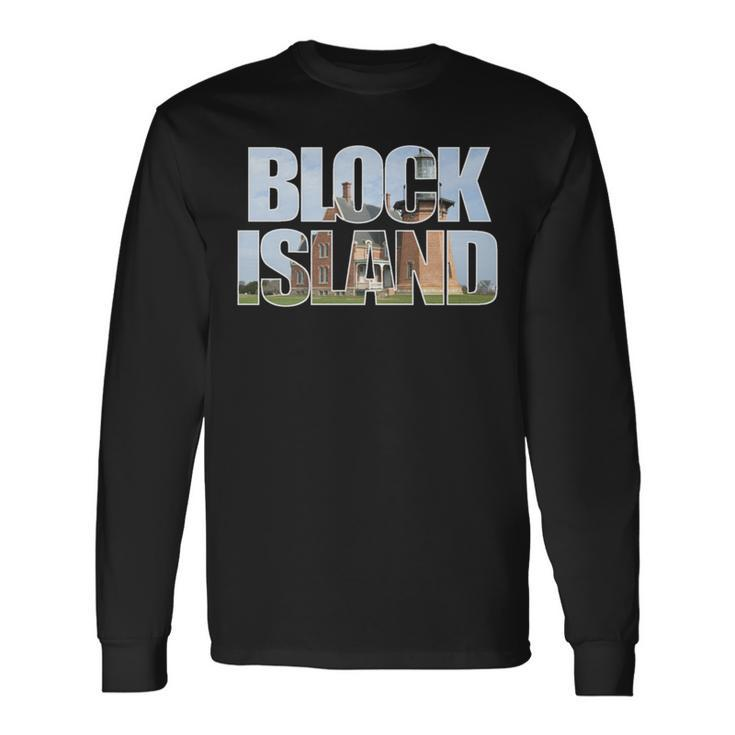 Block Island Lighthouse Souvenir Rhode Island Beach Keepsake Long Sleeve T-Shirt