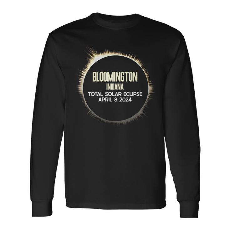 Bloomington Indiana Solar Eclipse 8 April 2024 Souvenir Long Sleeve T-Shirt