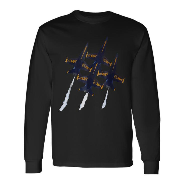 Blue Angels Diamond Formation Navy Long Sleeve T-Shirt Gifts ideas