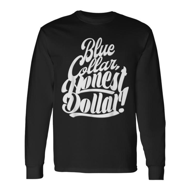 Blue Collar Skilled Labor Day American Worker Vintage Long Sleeve T-Shirt Gifts ideas