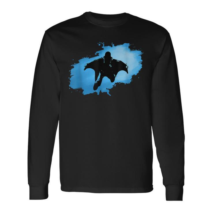 Blue Wingsuit Flying Long Sleeve T-Shirt Gifts ideas