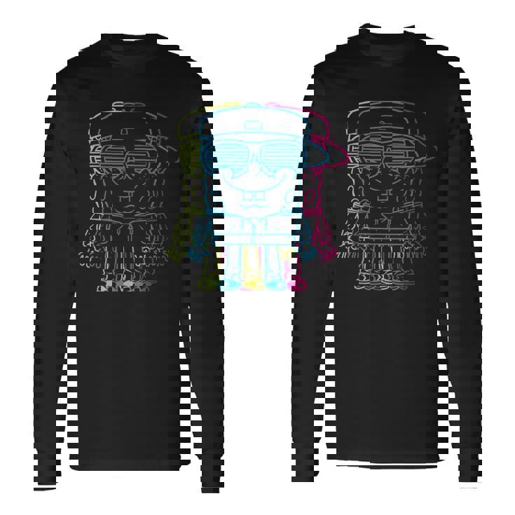 Bob Esponja Pantalones Cuadrados Personaje Bob Esponja 3D Camiseta de manga larga