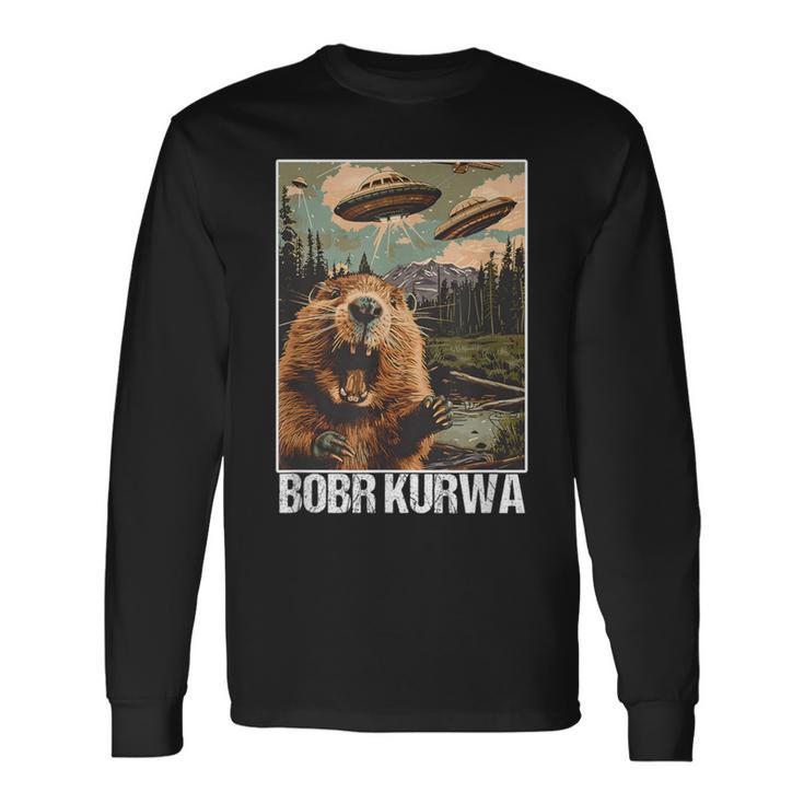 Bober Bóbr Kurwa Polen Meme Selfie Ufo Langarmshirts Geschenkideen