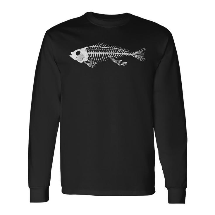 Bone Fish Skeleton Long Sleeve T-Shirt