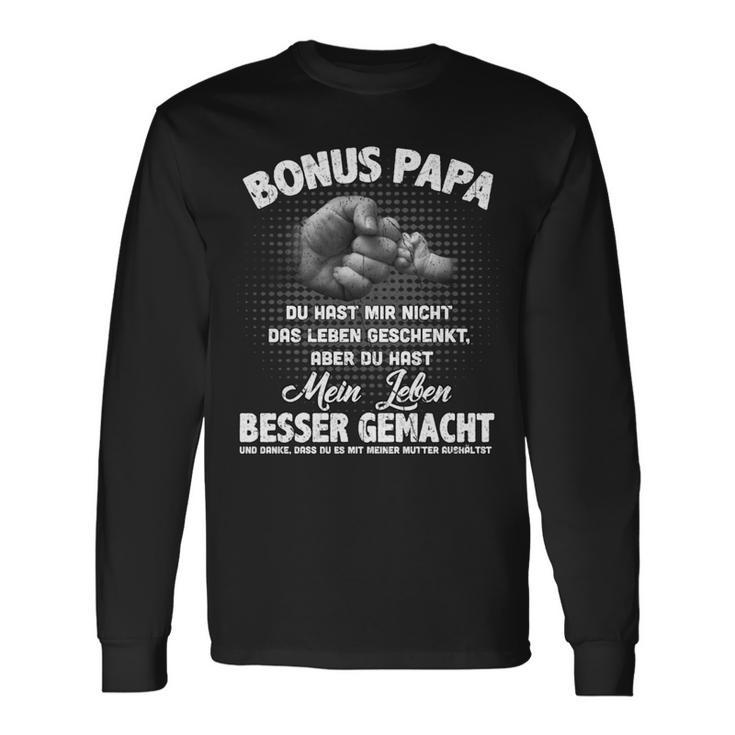 Bonus Papa Beste Stepfather Leben Besser Made Father's Day Langarmshirts Geschenkideen