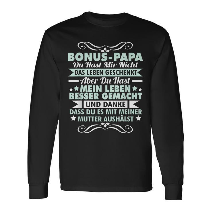 Bonus Papa Stepfather Leben Besser Gemacht Father's Day Langarmshirts Geschenkideen