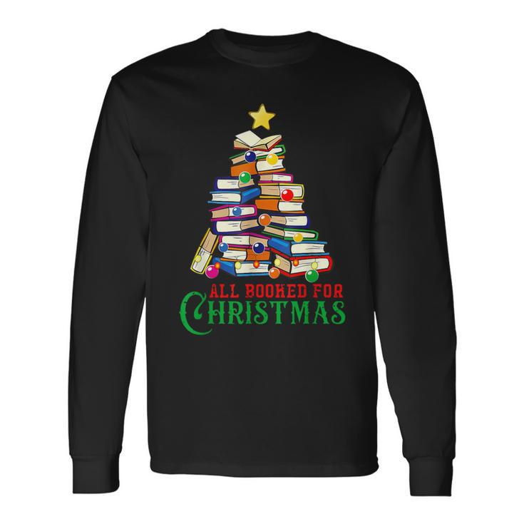 All Booked For Christmas Tree Long Sleeve T-Shirt