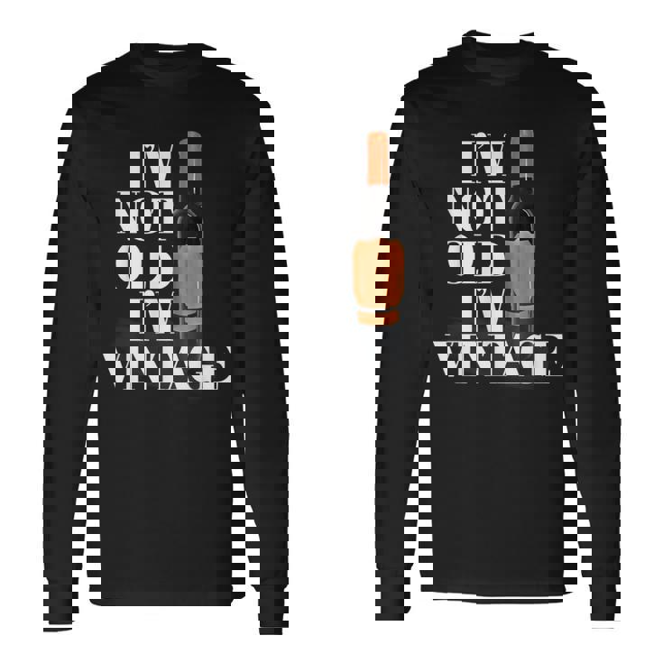 Botella Deino Clásica Divertida Con Texto I Not Old I'mintage Camiseta de manga larga