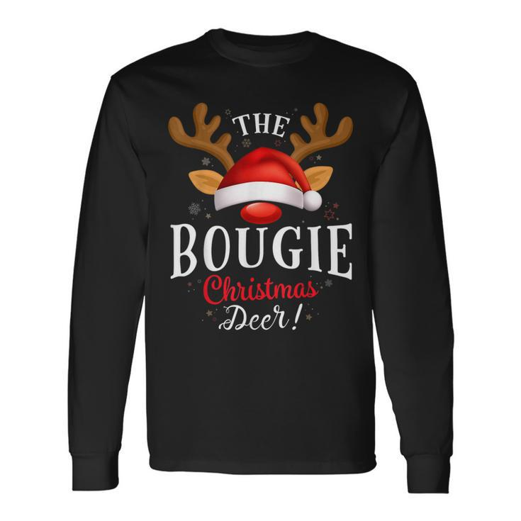 Bougie Christmas Deer Pjs Xmas Family Matching Long Sleeve T-Shirt