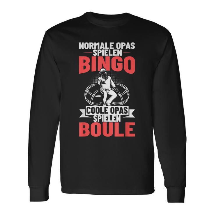 Boulplayer Grandpa Boccia Game Boule Play Petanque Langarmshirts Geschenkideen