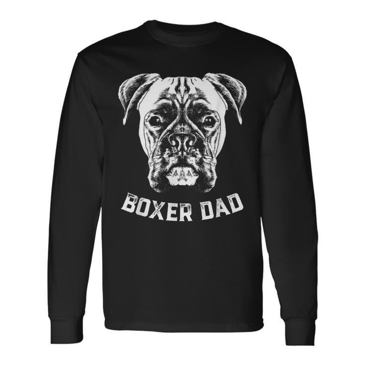 Boxer Dog Dad Dad For Boxer Dog Langarmshirts Geschenkideen